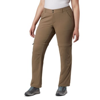 Columbia Ženske Hlače - Saturday Trail II Convertible Plus Size Smeđe | MNFX-87692